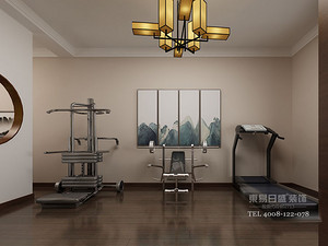 新中式風格健身房裝修效果圖