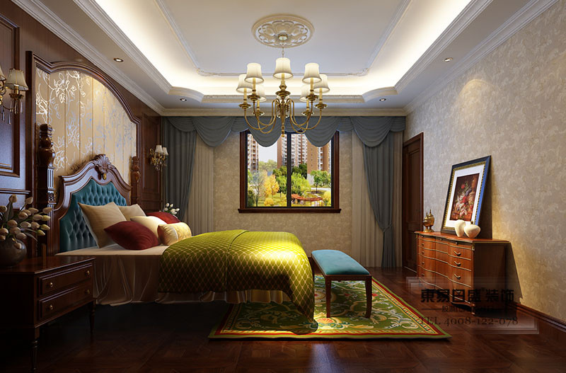 別墅裝修古典歐式風格臥室效果