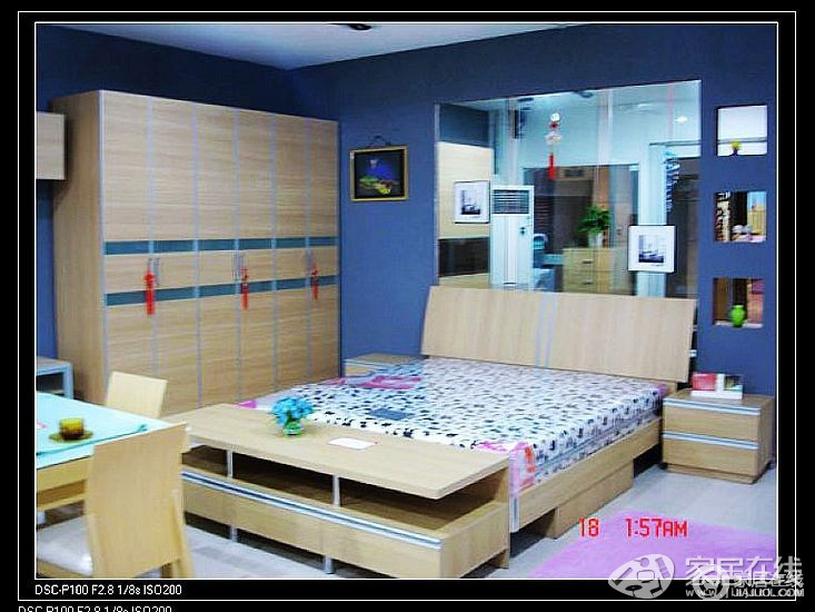 永裕轩 YYX-4整体家具（双人床 衣柜 床头柜 茶几）图片