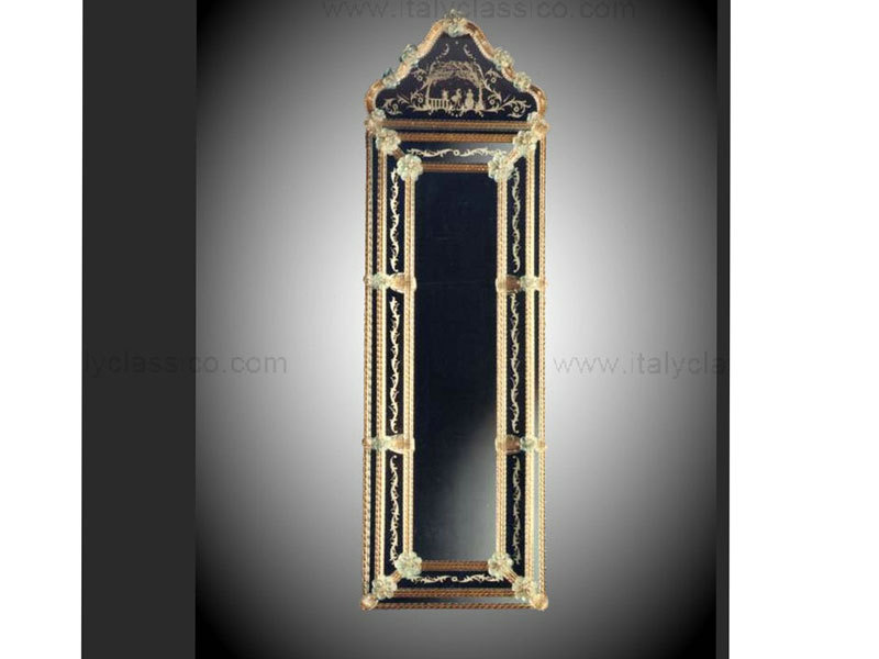 姆莱诺艺术 手工镜子 黑色金边图片
