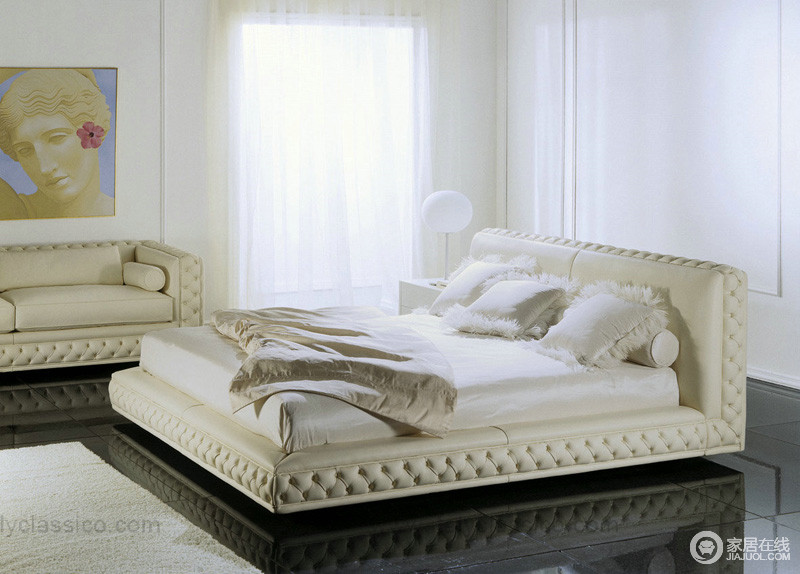 Zanaboni atlantique-bed白色大床图片