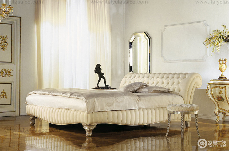Zanaboni Asia bed 白色大床图片