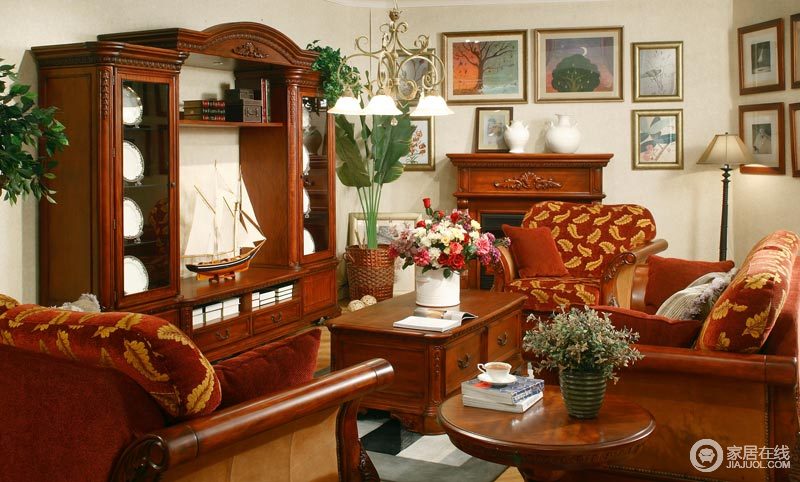 华日 皇廷世家系列印象罗马客厅柜图片