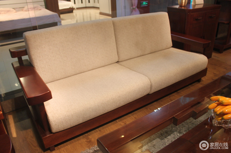 欧嘉璐尼 实木系列 LM-S501三人沙发图片
